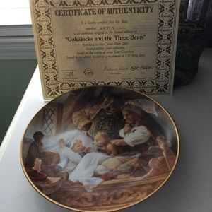 Classic Fairy-tale plate of Goldilocks